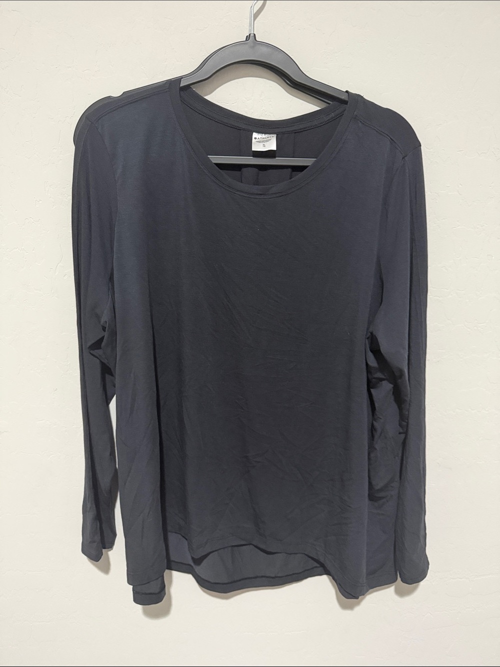 Athleta Women's Long Sleeve Move With Ease Tee - Black